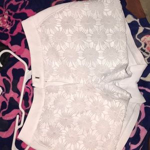 Francesca white lace shorts